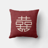 Coussin Mariage chinois élégant Double Xi Flower (Verso)