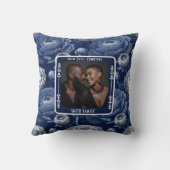 Coussin Mariage contemporain 1ER Anniversaire Pillow (Verso)