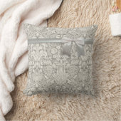 Coussin Mariage Damask Vintage Blanc Mariage Vieux (Couverture)