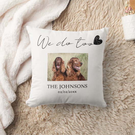 Coussin Mariage d'animaux de compagnie personnalisé (Couverture)