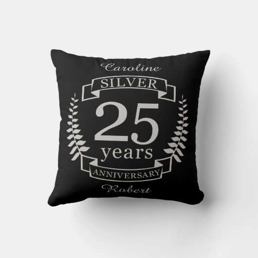 Coussin Mariage d'argent 25 ans (Verso)