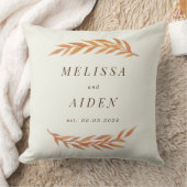 Coussin Mariage d'automne avec nom et date (Couverture)
