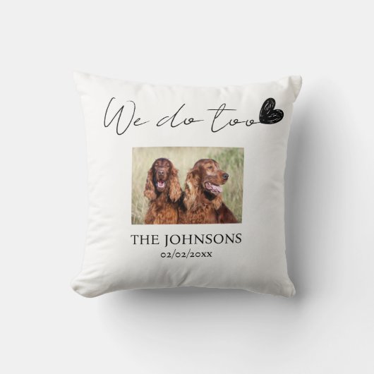 Coussin Mariage de compagnie nous faisons aussi (Recto)
