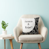 Coussin Mariage de conservation du monogramme noir blanc d (Chaise)