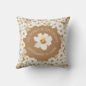 Coussin Mariage de conservation florale de marguerite pers (Verso)