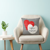 Coussin Mariage de conservation sur mesure, rayures grises (Chaise)