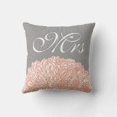 Coussin Mariage de corail Dahlia Peach (Verso)