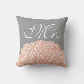 Coussin Mariage de corail Dahlia Peach (Recto)