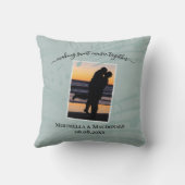 Coussin Mariage de couple de notes de musique en verre de  (Verso)