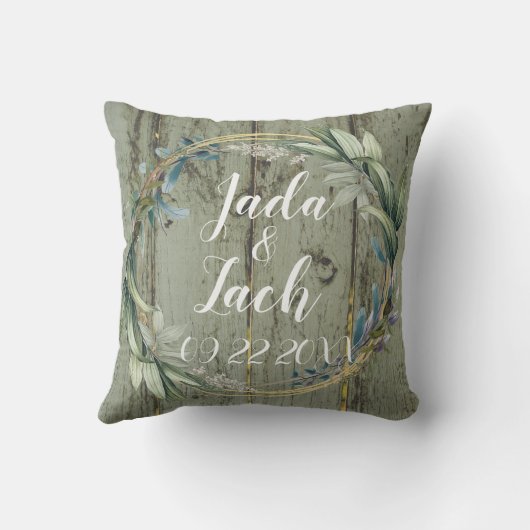 Coussin Mariage de courroie feutrée rustique (Verso)