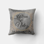 Coussin Mariage de de couronne fleurie (Verso)