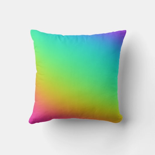 Coussin Mariage de dégradé arc-en-ciel lumineux (Verso)
