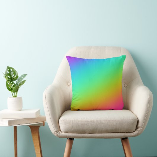 Coussin Mariage de dégradé arc-en-ciel lumineux (Chaise)