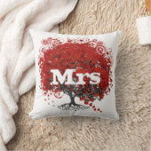 Coussin Mariage de feuille de coeur rouge (Couverture)