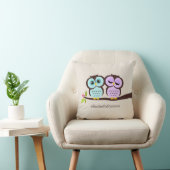 Coussin Mariage de Lavender et de Mint Owls (Chaise)