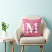 Coussin Mariage de monogramme blanc Burlap décoratif moder (Chaise)