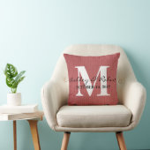 Coussin Mariage de monogramme blanc Burlap décoratif moder (Chaise)