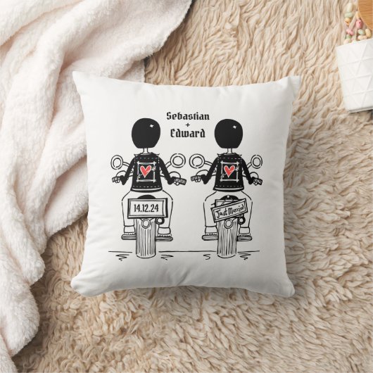 Coussin Mariage de moto de deux chambres (Couverture)
