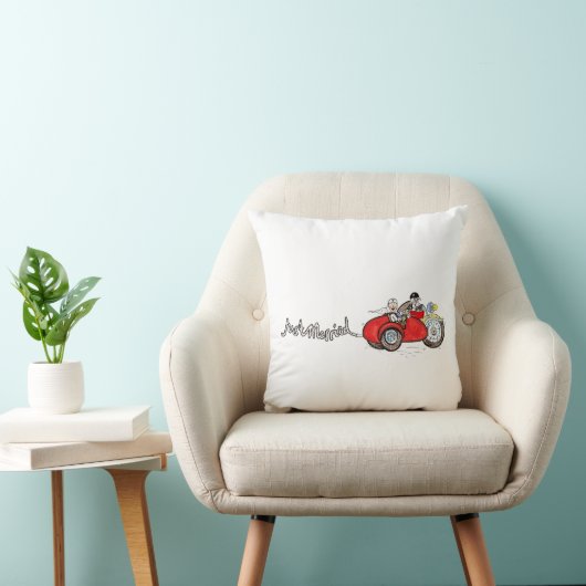Coussin Mariage de moto et side-car de mariés (Chaise)