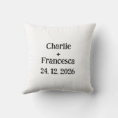 Coussin Mariage de moto et side-car de mariés (Verso)