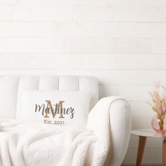 Coussin Mariage de nom de famille personnalisé