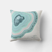 Coussin Mariage de Parties scintillant de géode d'âge ID T (Verso)