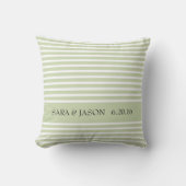 Coussin Mariage de rayures de couleur vive claire (Recto)