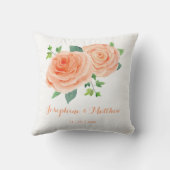 Coussin Mariage de Rose Peach (Verso)