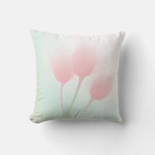 Coussin Mariage de Tulips Pastel Rose doux (Recto)