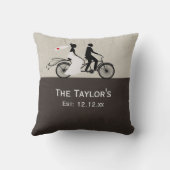 Coussin Mariage De Vélos Cute Tandem (Verso)