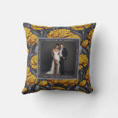Coussin Mariage de vignoble scintillant aux oeillets perso (Verso)