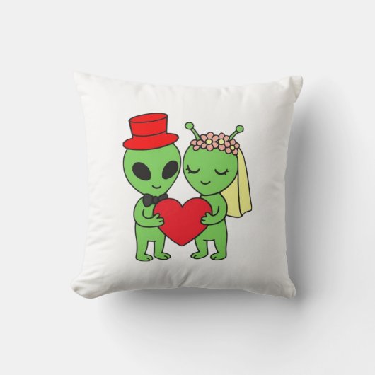 Coussin Mariage Décoratif d'un Mari Étranger Alien (Recto)