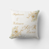 Coussin Mariage du logo de la Florale d'or (Recto)