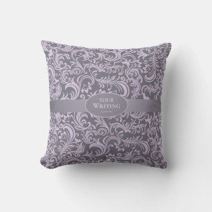 Coussin Mariage élégant lavande et gris