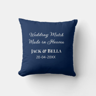 Coussin Mariage fait au ciel dragées de mariage bleu