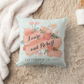 Coussin Mariage fait sur commande de bannière vintage (Couverture)