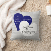 Coussin Mariage fait sur commande de souvenir, filet gris, (Couverture)