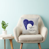 Coussin Mariage fait sur commande de souvenir, filet gris, (Chaise)