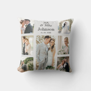 Coussin Mariage familial personnalisé avec plusieurs photo