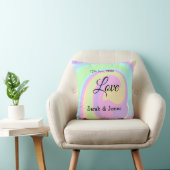 Coussin Mariage fiançailles couple coloré bohpattern (Chaise)