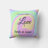 Coussin Mariage fiançailles couple coloré bohpattern (Verso)