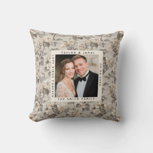 Coussin Mariage Fleur de Jardin de Gardenias Sauvages Élég