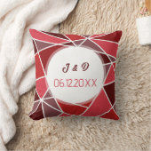 Coussin Mariage Géométrique Élégant (Couverture)