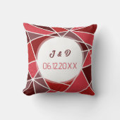 Coussin Mariage Géométrique Élégant (Recto)