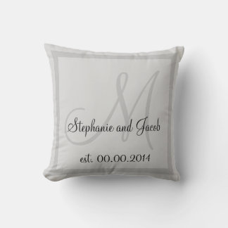 Coussin mariage gris argent