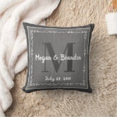 Coussin Mariage Keepsaké gris et blanc (Couverture)