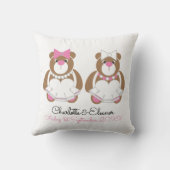 Coussin Mariage lesbien Teddy Bear Brides cadeau (Verso)