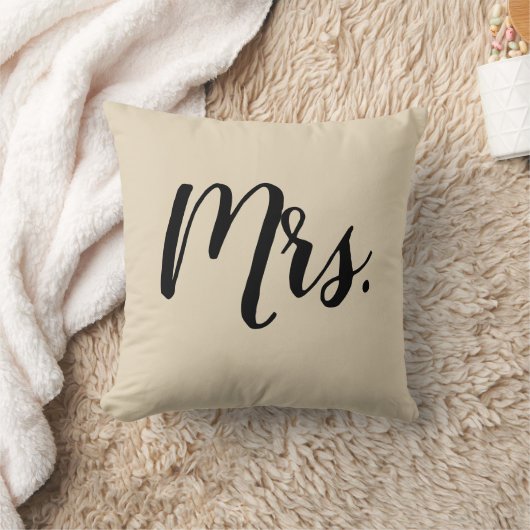 Coussin Mariage Mme Script Chambre (Couverture)