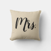 Coussin Mariage Mme Script Chambre (Recto)