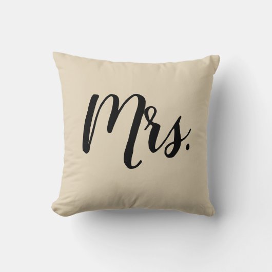Coussin Mariage Mme Script Chambre (Recto)